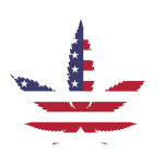 America Cannabis Weed Leaf Svg